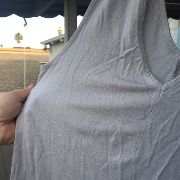 Banana Republic shimmery silver sleeveless top - Picture 6 of 6